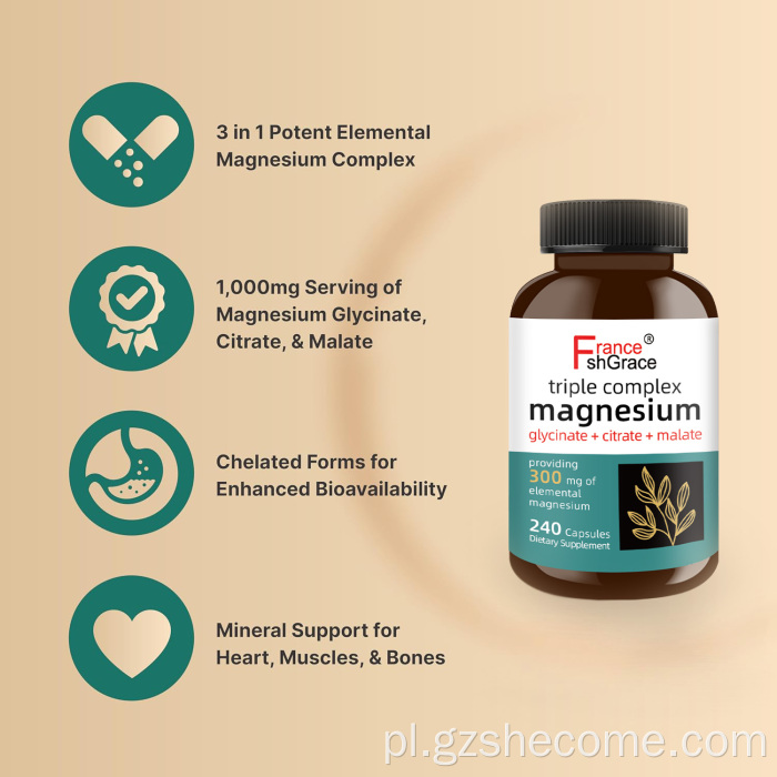 Shecome Triple Complex Magnesium Capsules Wsparcie snu